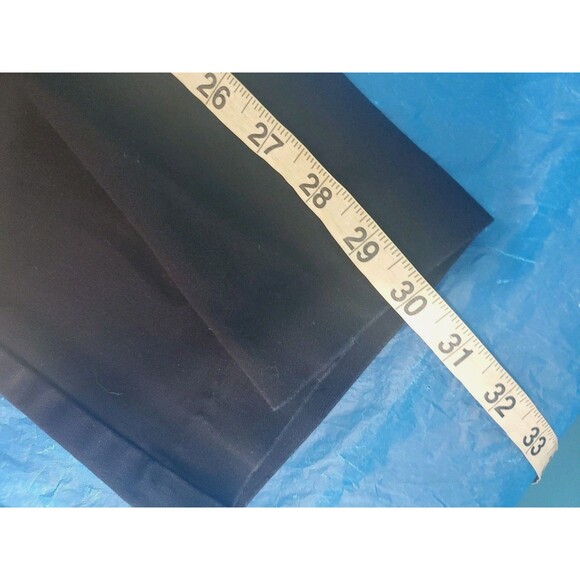 Pixi Flare High Waist Pants Sz 6 30" Inseam Flat Front Smooth Pockets Black - Picture 12 of 14